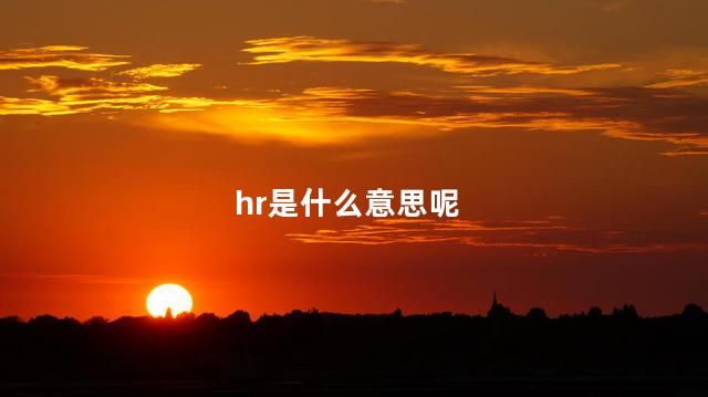 hr是什么意思呢