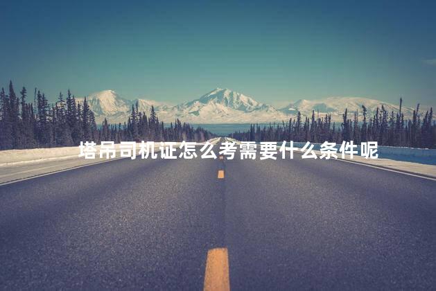 塔吊司机证怎么考需要什么条件呢