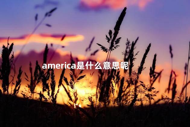 america是什么意思呢
