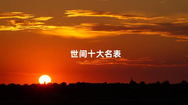 世间十大名表