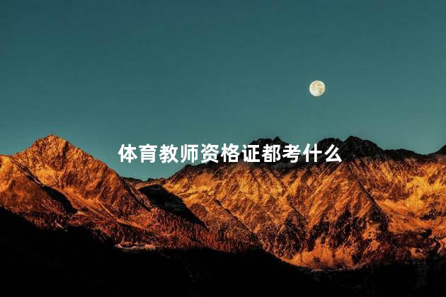 体育教师资格证都考什么
