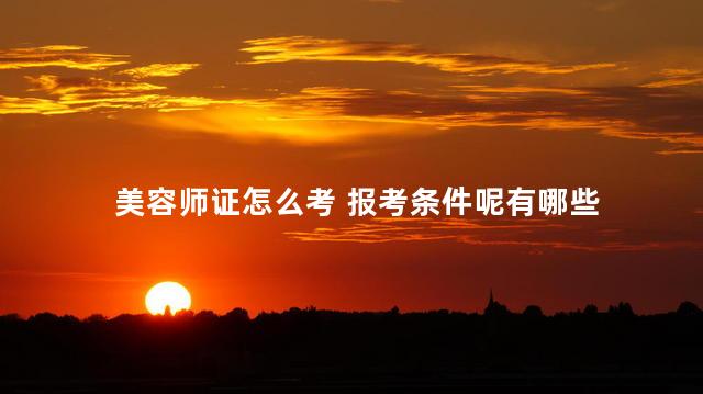 美容师证怎么考 报考条件呢有哪些
