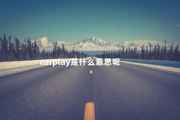 carplay是什么意思呢