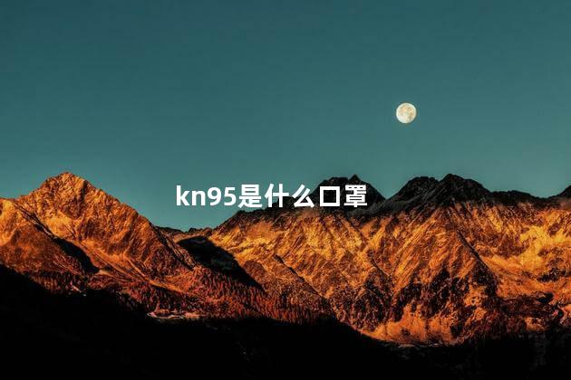 kn95是什么口罩 kn95是防尘口罩还是医用口罩