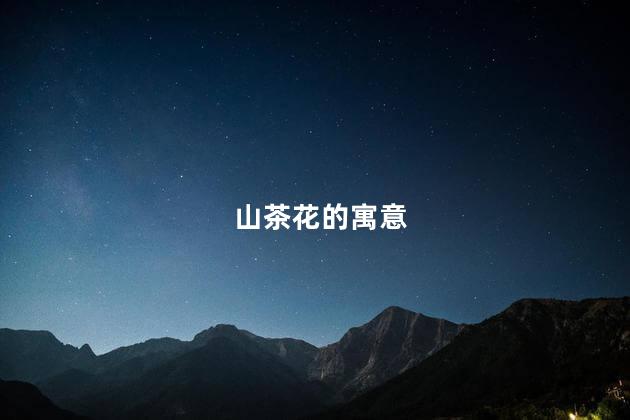 山茶花的寓意，茶花的象征意义和文化内涵