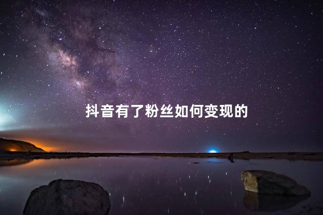 抖音有了粉丝如何变现的 有粉丝怎么赚钱