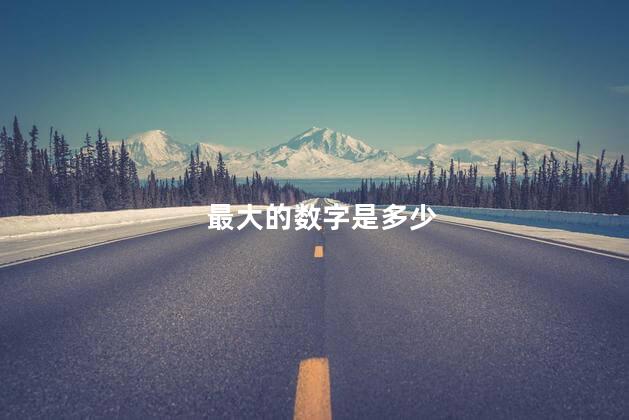 最大的数字是多少，最大的数字是什么