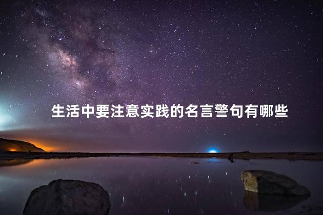 生活中要注意实践的名言警句有哪些，要注意实践的名言警句