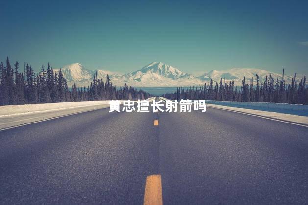 黄忠擅长射箭吗，黄忠是用弓箭的吗